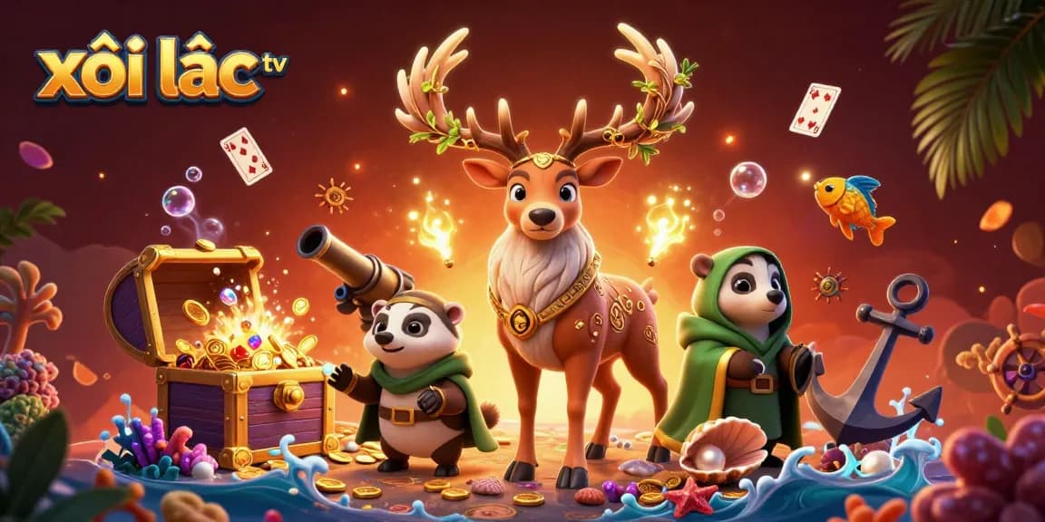 Experience the excitement of xôi lạc tv with unique gameplay and stunning visuals, featuring animated druid and badger!
