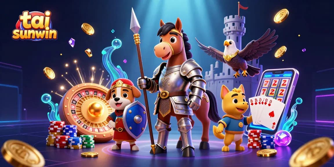 Experience the thrill of tai sunwin with vibrant casino elements and engaging characters.