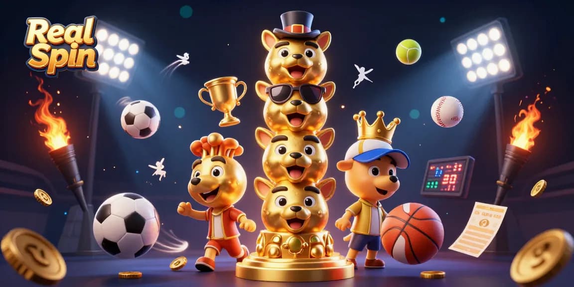 Place bets at Real Spin Casino with exciting sports elements and a dynamic casino atmosphere.