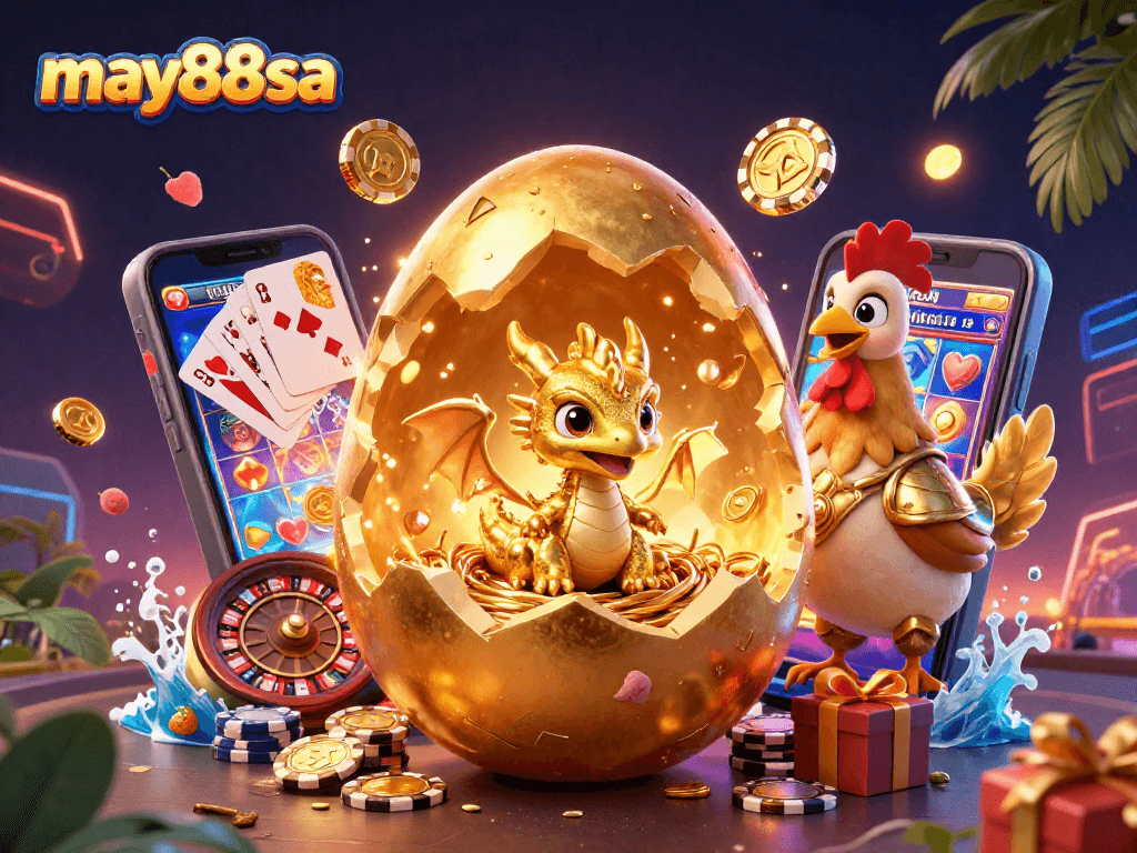 may88sa reveals a golden dragon and poker chips in an exciting casino scene full of action.