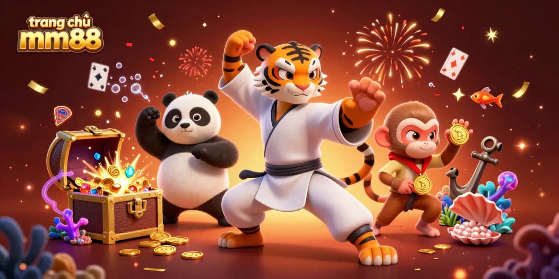 Play to win on trang chủ mm88 with vibrant scenes of fun and fortune in this stunning 3D illustration.
