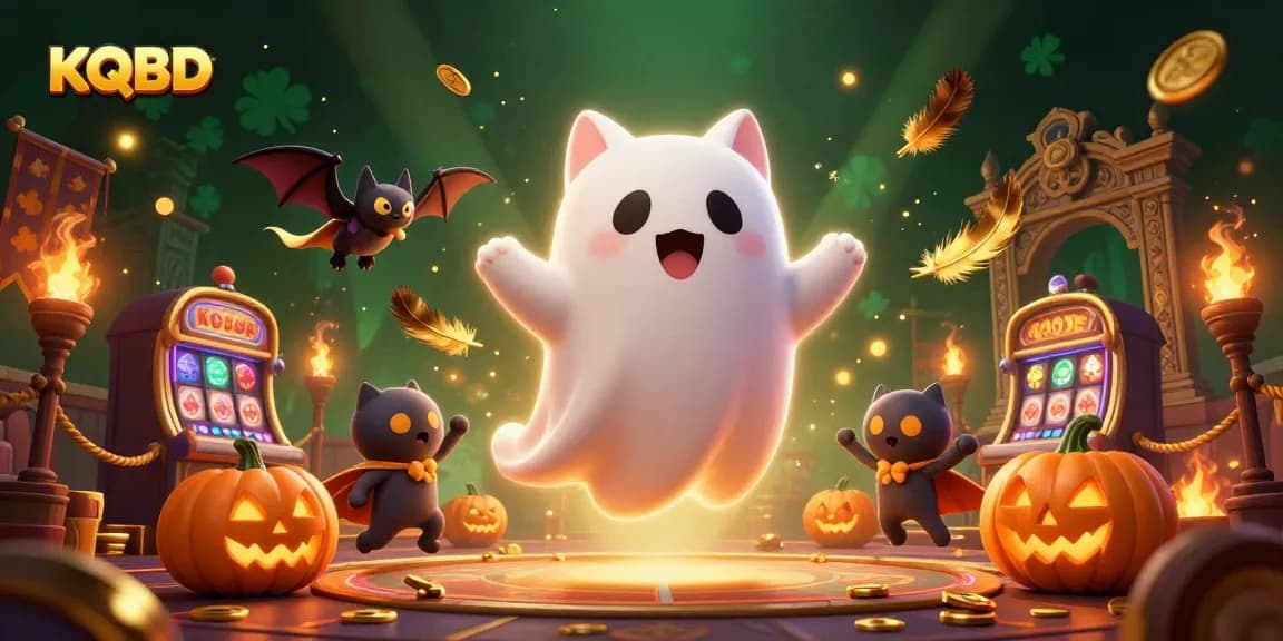 KQBD live updates on sports scores with a ghost cat and vampire bat in a casino
