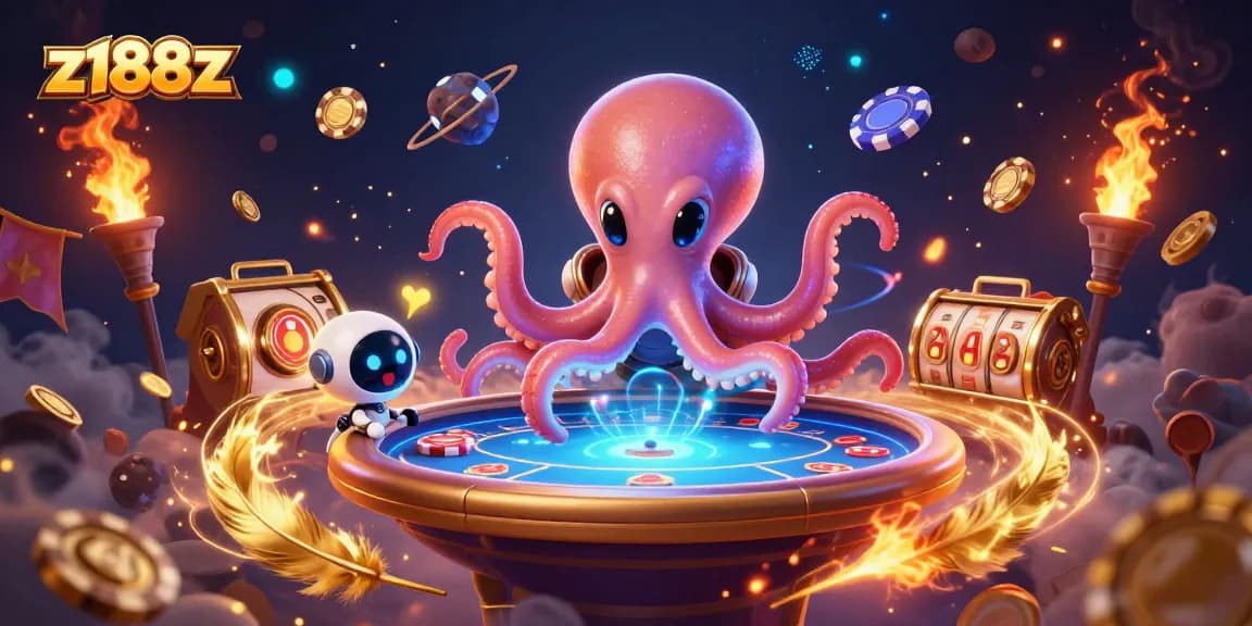 Experience thrilling gameplay at z188z with a vibrant alien poker scene featuring animated characters and dynamic game elements.