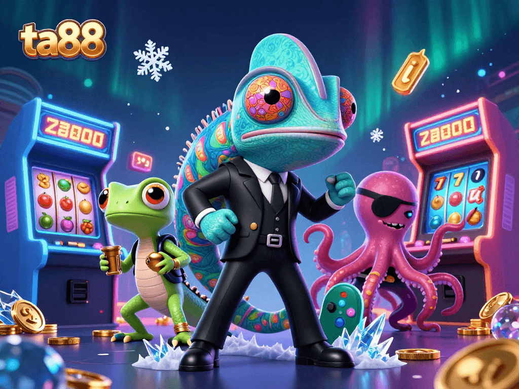 Experience thrilling games at ta88 with colorful arcade machines featuring jackpots and lucky symbols.