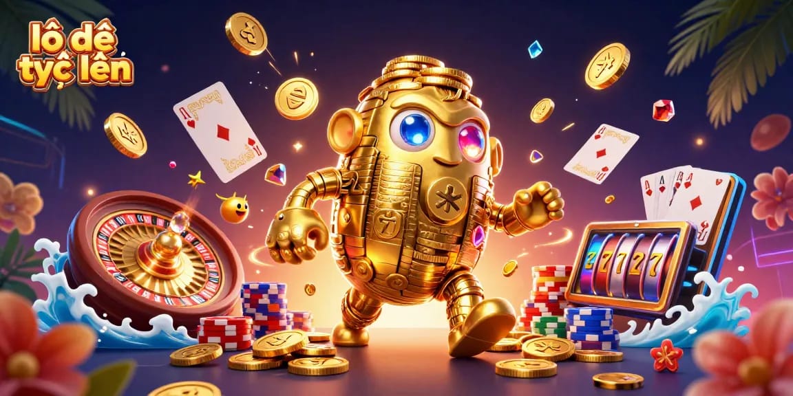 Experience thrilling lô đề trực tuyến with vibrant casino elements and gaming excitement.