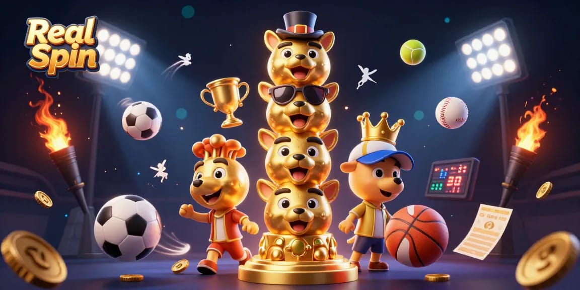 Place bets at Real Spin Casino with exciting sports elements and a dynamic casino atmosphere.