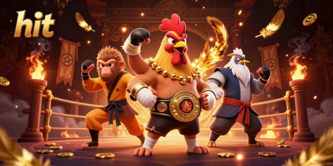 Catch the action of hit at the online casino with Muay Thai rooster and Shaolin monkey in a thrilling battle.
