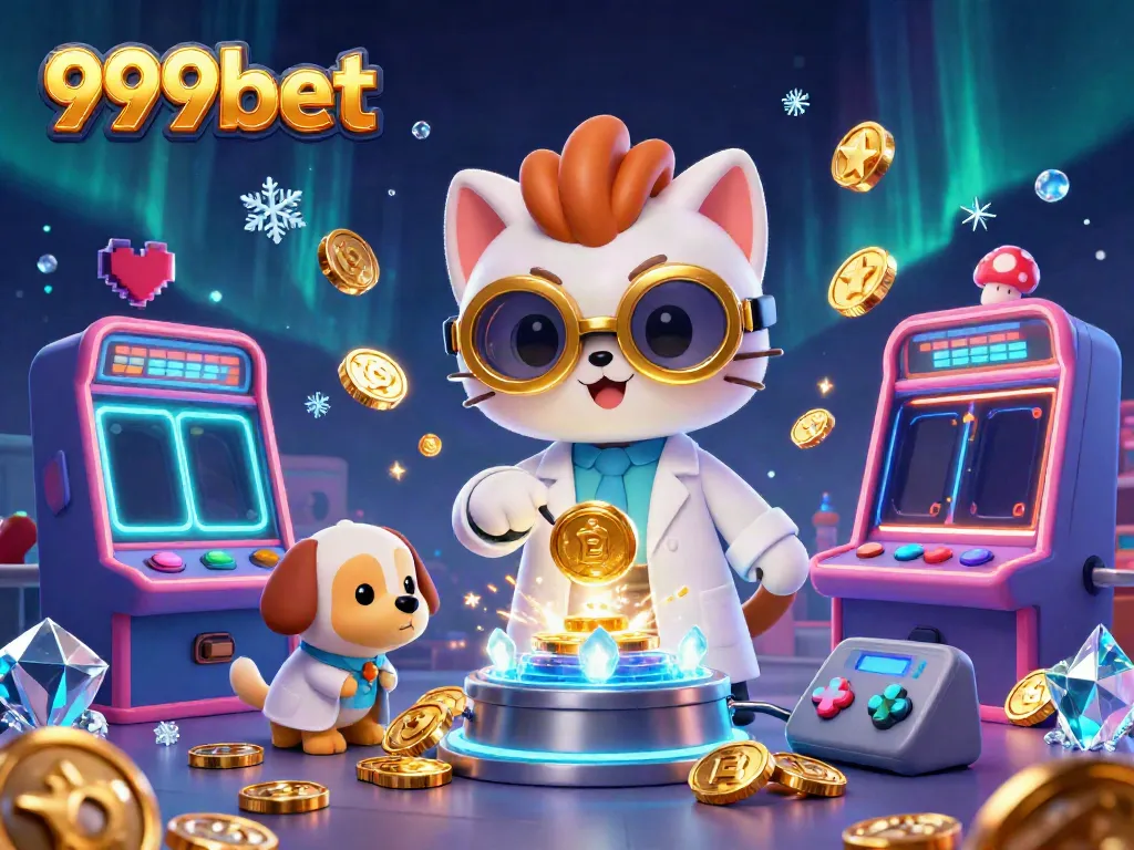Experience the excitement of 999bet with detailed characters in a vibrant casino scene.