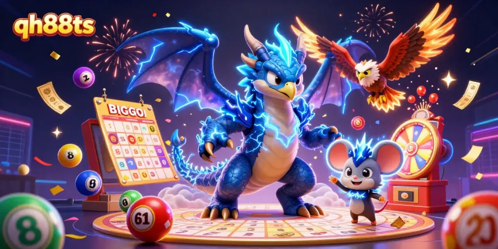Experience exciting gaming moments with qh88ts in this vibrant, dynamic casino illustration.
