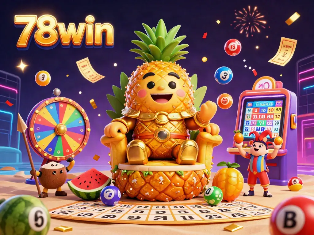 Experience thrilling games at 78win's vibrant casino, featuring whimsical characters and dynamic action.