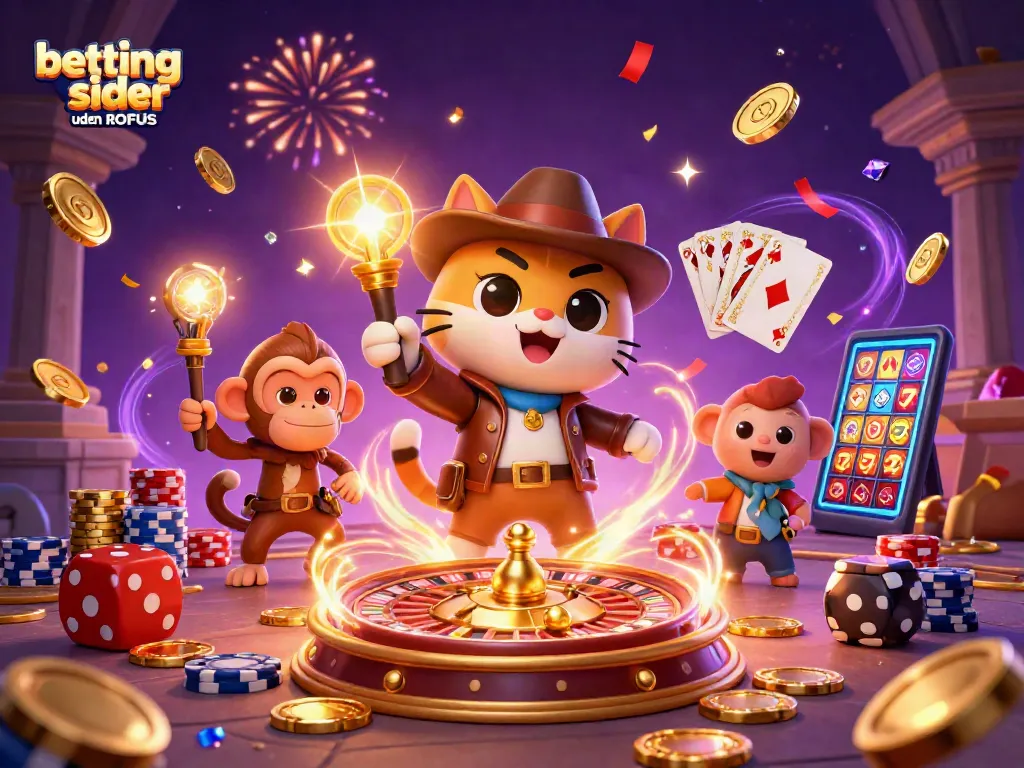 Engage in thrilling betting sider uden ROFUS with vibrant casino-themed illustration featuring exciting game elements.