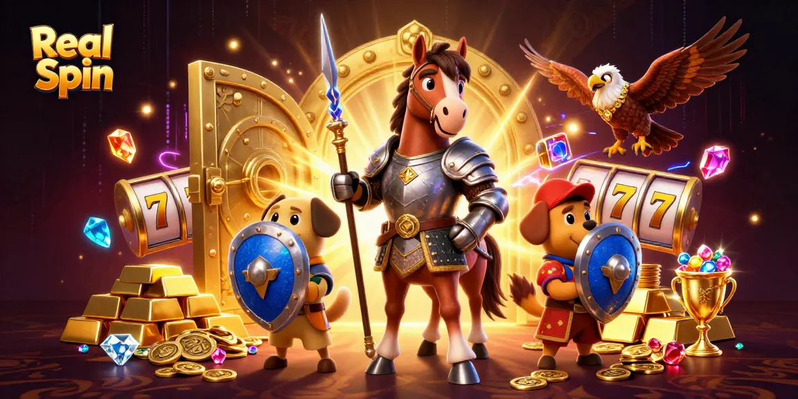 Spelers genieten van Real Spin met spannende casinospellen en gouden schatten.