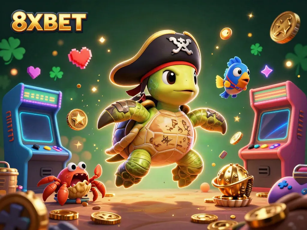 Experience thrilling gameplay at 8XBET with colorful gaming characters and vibrant casino elements.