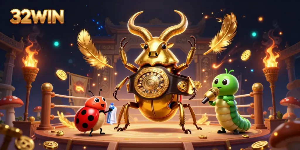 Engage in thrilling online gaming adventures with 32WIN in a vibrant, dynamic casino scene.