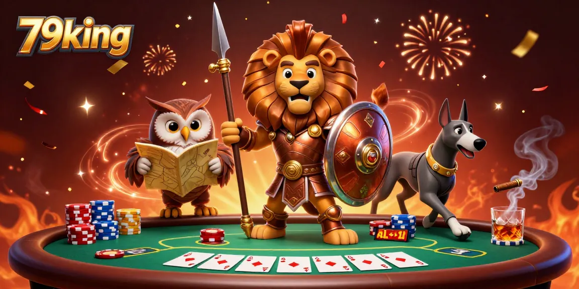 Experience thrilling poker action with 79king's vibrant scene filled with champions and poker excitement.