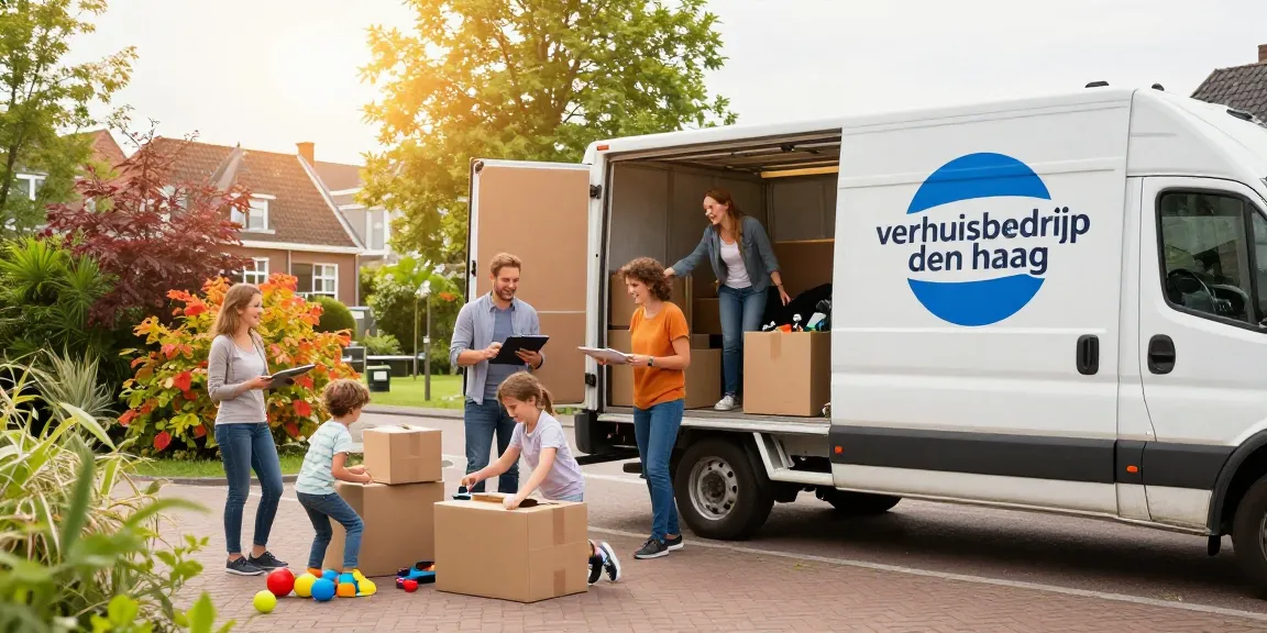 Family packing for a move with verhuisbedrijf den haag truck in Den Haag.