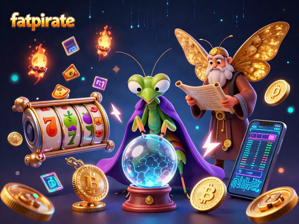 Spin to win at fatpirate with colorful slot reels and dynamic casino elements in an immersive scene.