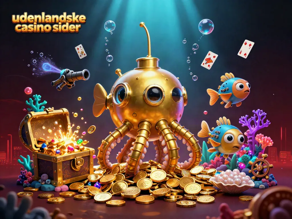 Play and win with udenlandske casino sider in this vibrant underwater scene full of treasures.