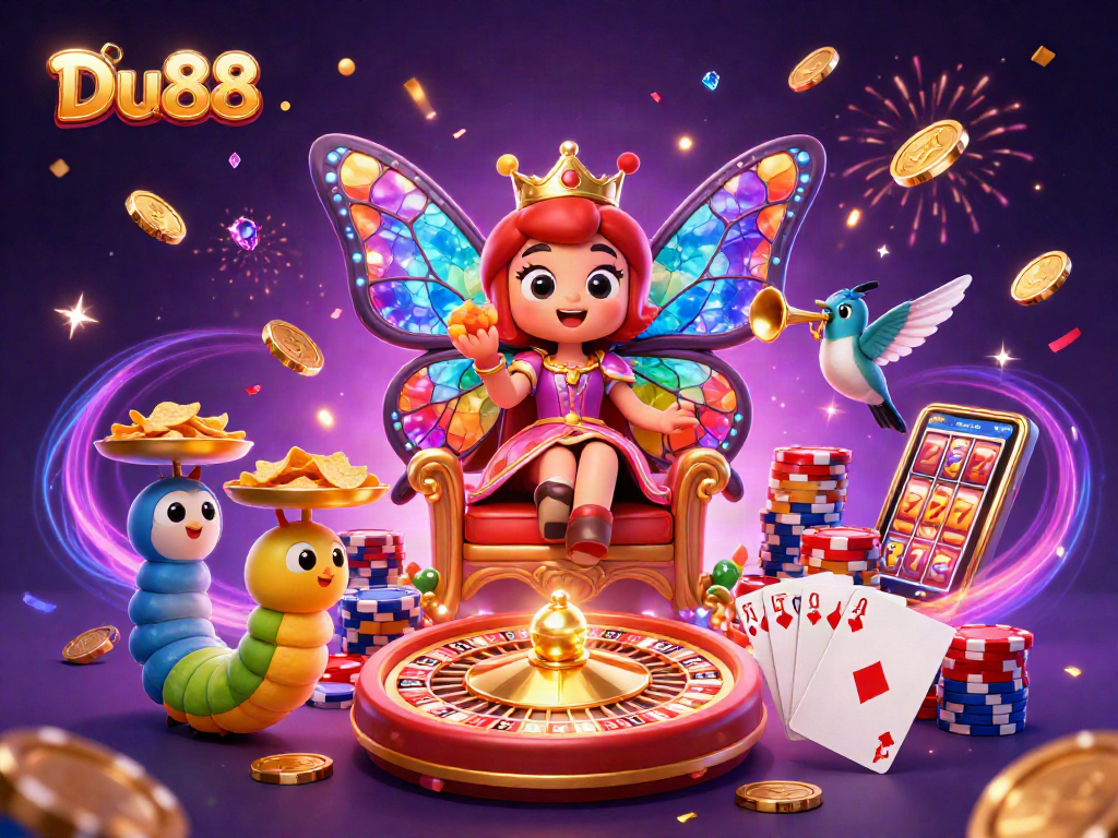 Play slots and win big with Du88 while enjoying vibrant casino elements and magical energy.