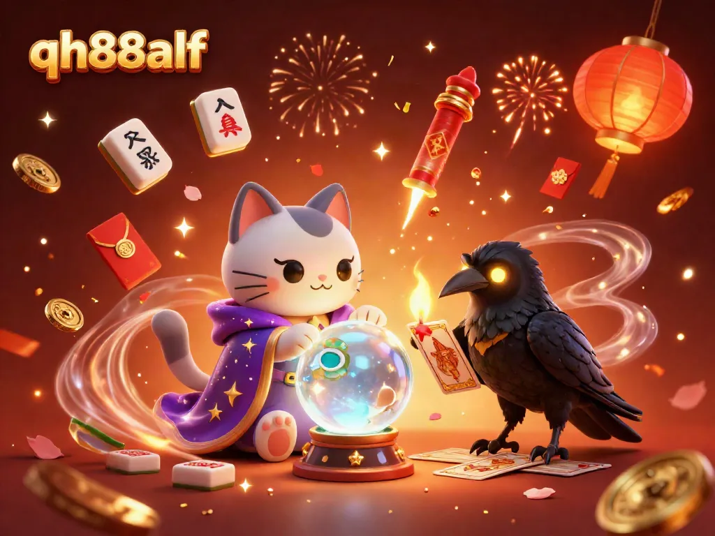 Engage in luck and fortune at qh88alf with mystical gambling characters and vibrant casino elements.