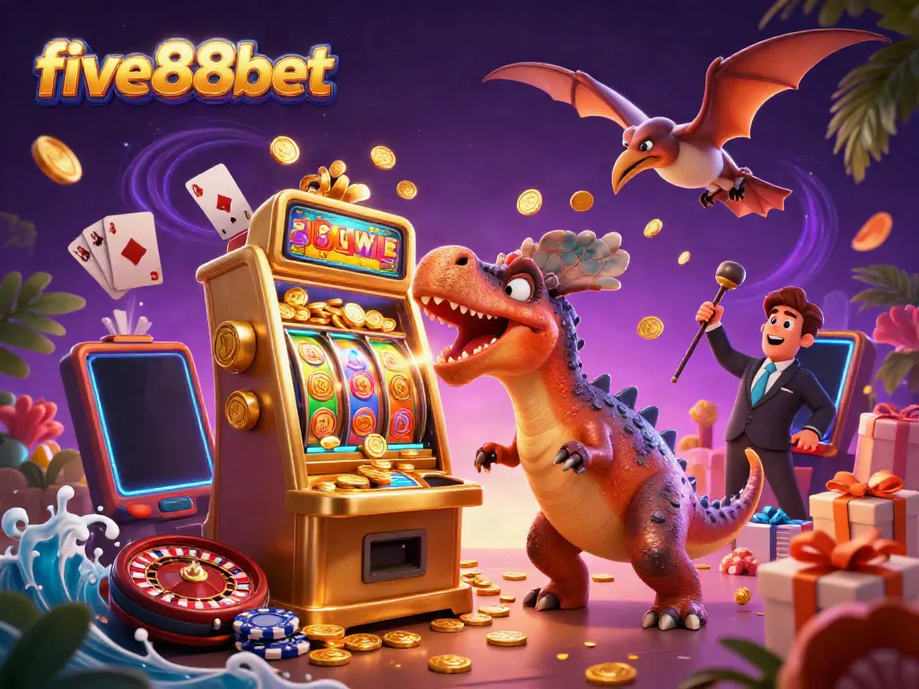 Experience the excitement of five88bet as a pachycephalosaurus wins a jackpot!