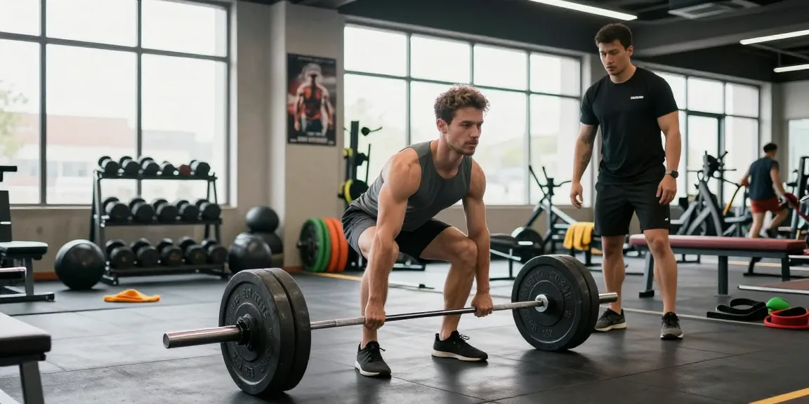 Prime Pharma Steroiden athlete lifting weights in a modern gym setting, showcasing dedication to fitness.