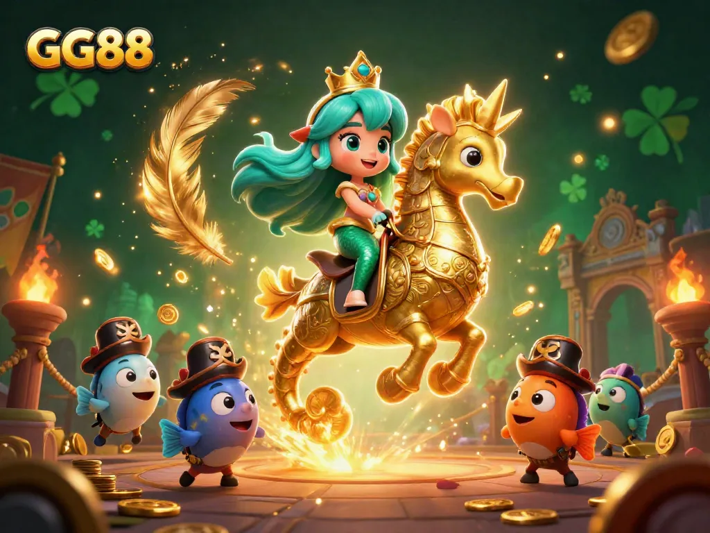 Experience the excitement of GG88 with vibrant casino-themed elements and enchanting characters.