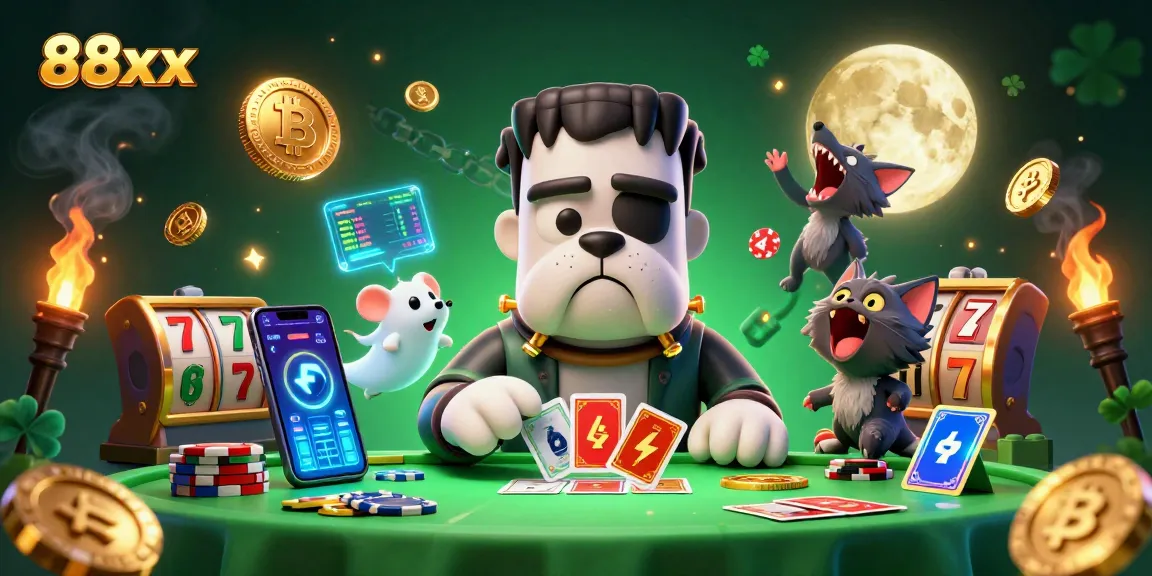 Experience thrilling gameplay with 88xx as characters engage in a vibrant casino atmosphere and high-stakes card dealing.