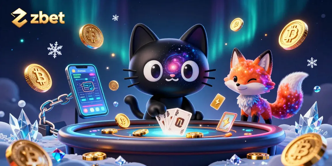 Engage with zbet's vibrant cosmic casino scene, featuring animated characters and crypto elements.
