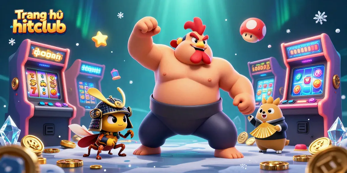 Experience the thrill at Trang chủ hitclub as the powerful sumo wrestler rooster stomps amidst slots and jackpots.