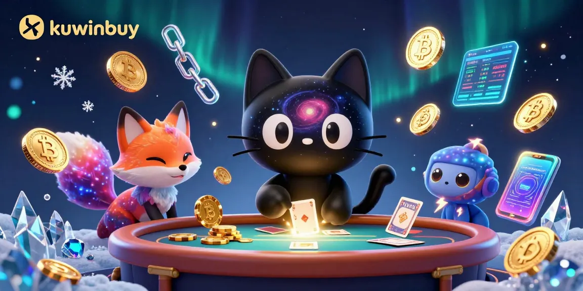 kuwinbuy transforms gameplay with a cosmic casino scene featuring a black hole cat and nebula fox