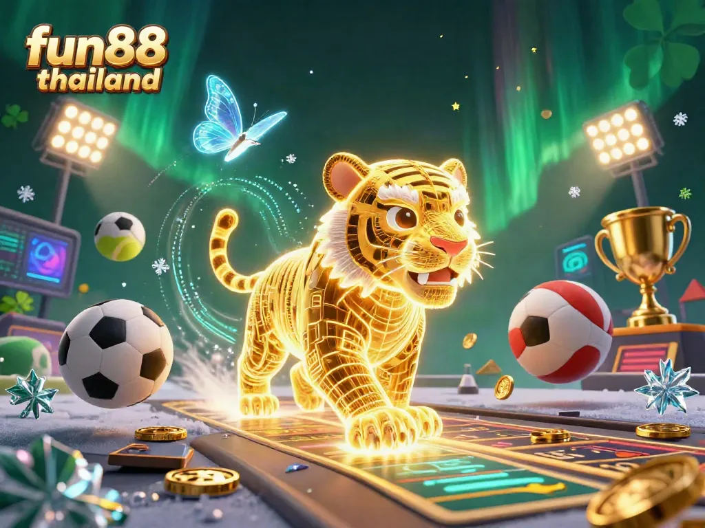 Experience fun88 thailand's thrilling gaming world with sports gambling elements and vibrant visuals.