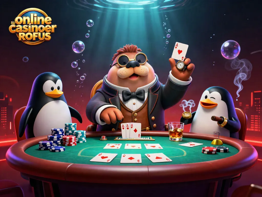 Experience thrilling gameplay at online casinoer uden ROFUS featuring a jolly walrus and friends.