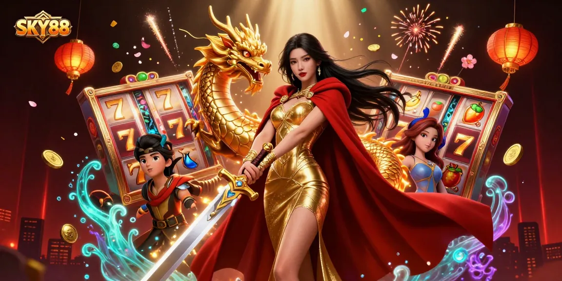Win big with exciting slot games at SKY88, featuring dynamic reels and vibrant graphics.