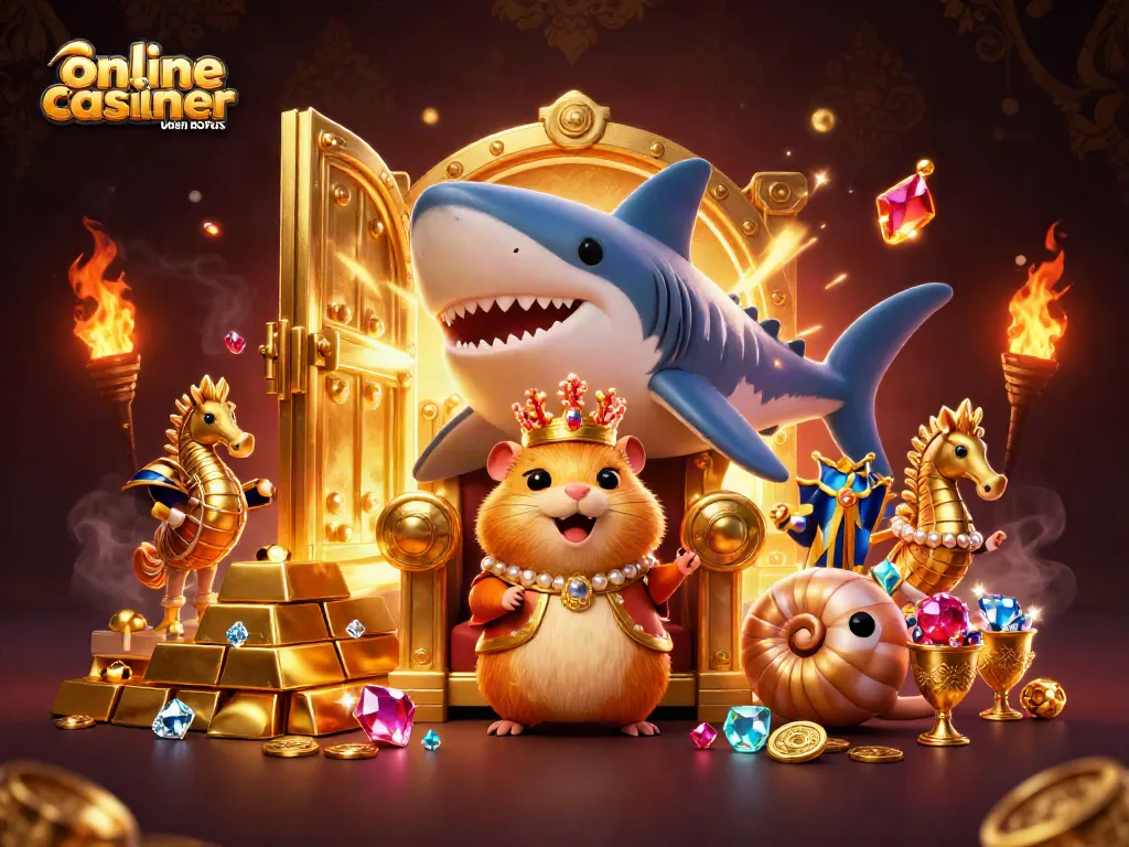 Engage with vibrant online casinoer uden ROFUS featuring a fierce hamster king among treasures and guards