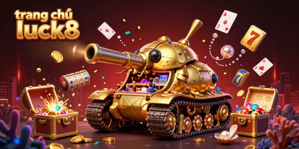 Engage with the vibrant world of trang chủ luck8 featuring dynamic gaming elements and a 3D golden beetle tank casino.