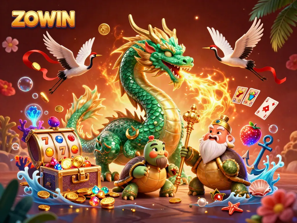 Play exciting games at ZOWIN with thrilling casino elements and vivid illustrations.
