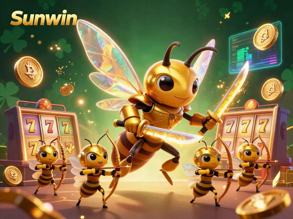 Experience thrilling gameplay and vibrant prizes with Sunwin in this cinematic casino scene.