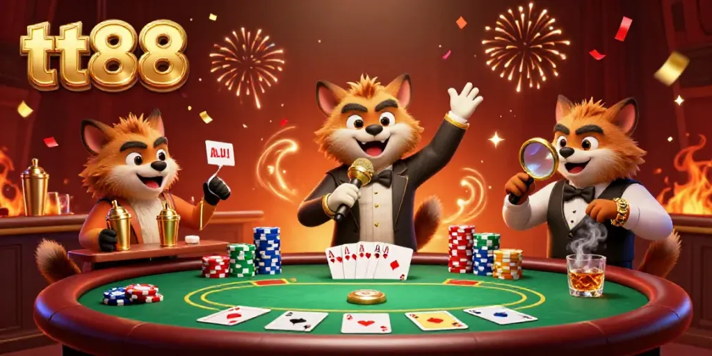 Experience vibrant comedy at the tt88 casino club, where hyenas bring laughter and excitement.