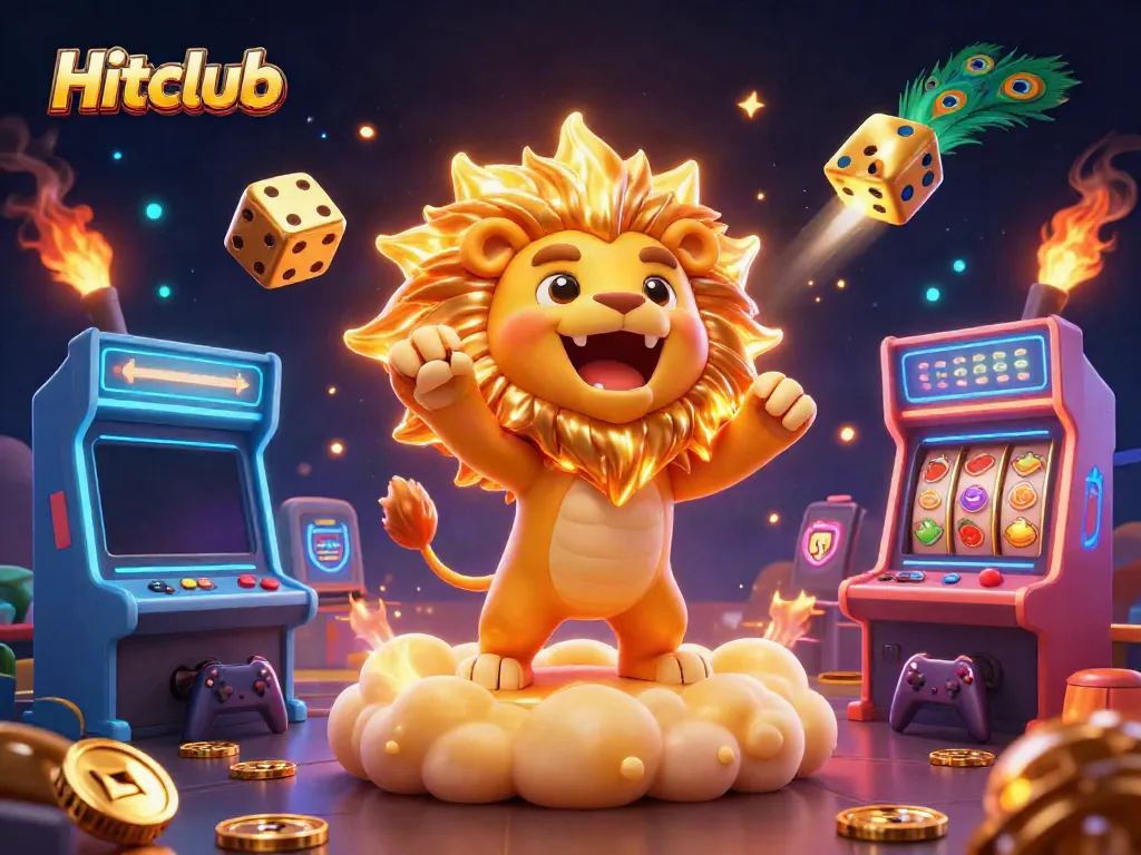 Hitclub's vibrant casino world with 3D characters and dynamic gaming elements.